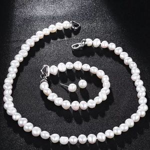 - Fresh natural‎ water pearls set earrings necklace and bracelet